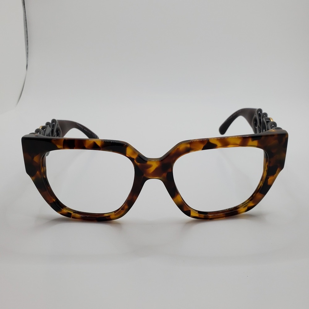 Versace 4409 Womens Oversized Eyeglasses Frame Dark Brown Tortoise 53-19-140 mm